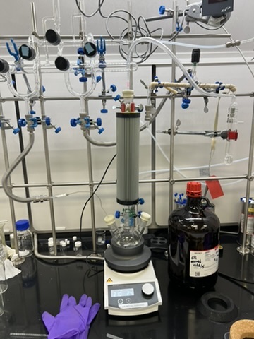Schlenk-line setup used for polymer synthesis and reaction preparation